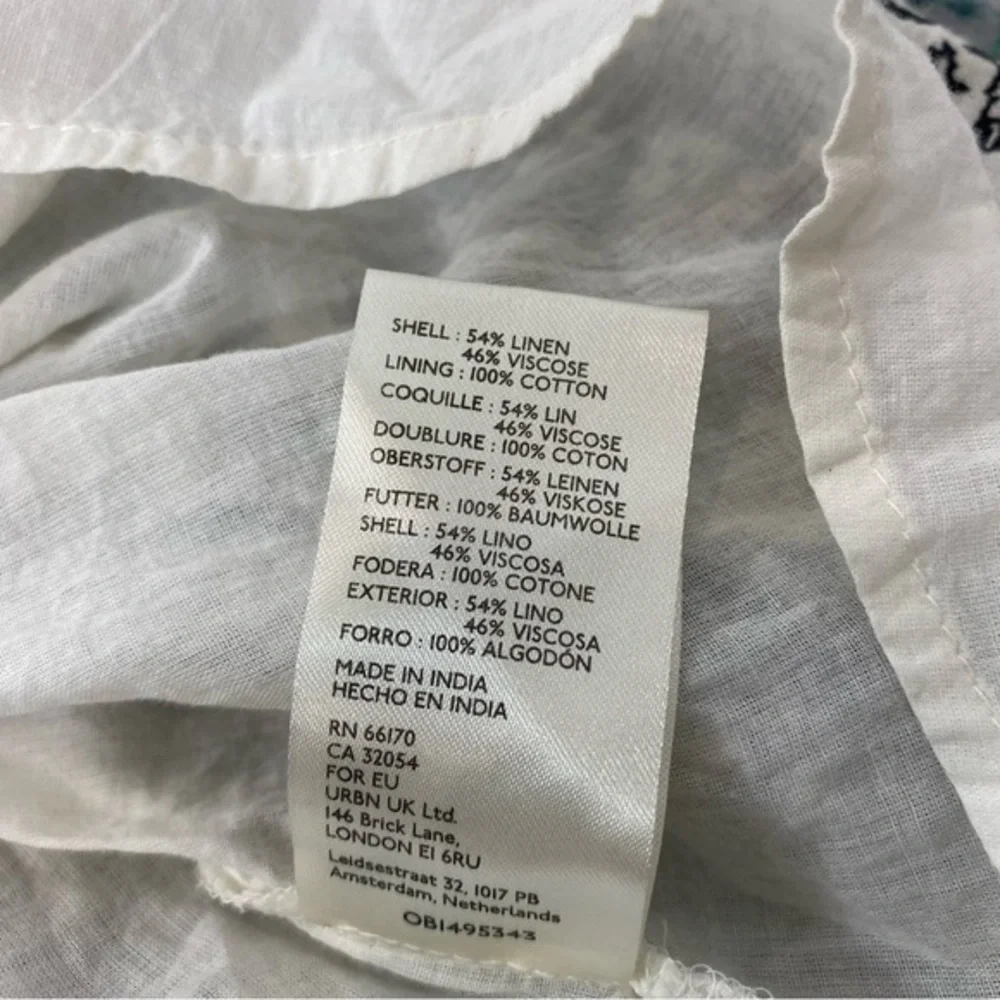 NWT Anthropologie Smocked Floral Cut Out Midi Dress White & Black Large - Picture 9 of 15